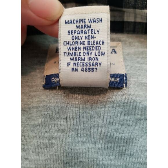 Vintage High Sierra Cotton Blue Plaid LS Shirt with Grey Poly Blend Lining~XXL - Picture 8 of 12